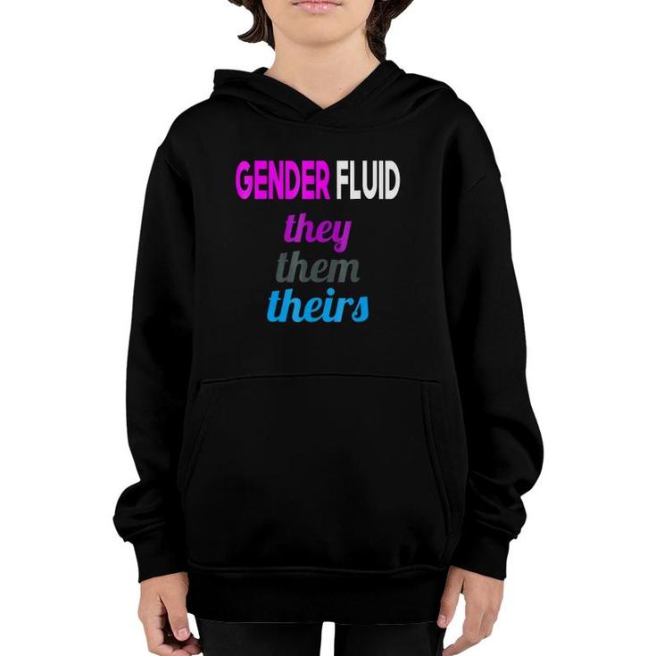 Gender Fluid They Them Pronouns Youth Hoodie