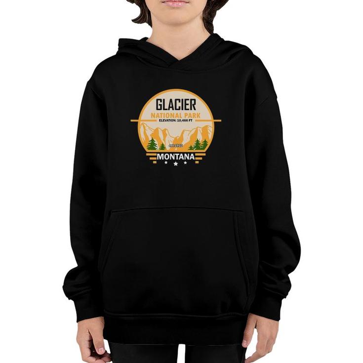 Glacier National Parks Montana Camping Hiking Youth Hoodie
