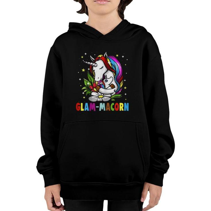 Glam-Macorn Unicorn New Baby Mother's Day Gif Youth Hoodie