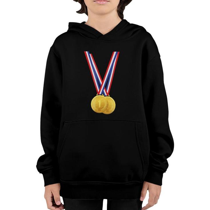 Gold Medals - Funny  For Winners And Champions Youth Hoodie