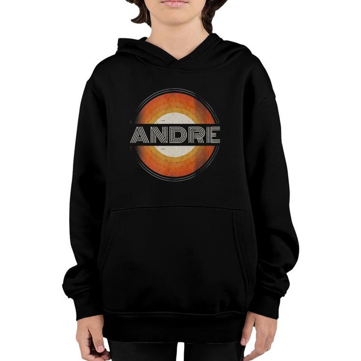 Graphic 365 First Name Andre Retro Personalized Vintage Youth Hoodie