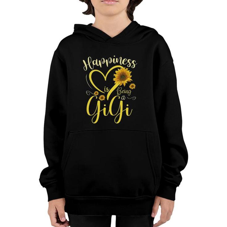 Happiness Is Being A Gigi Sunflower Mother's Day Grandma Youth Hoodie