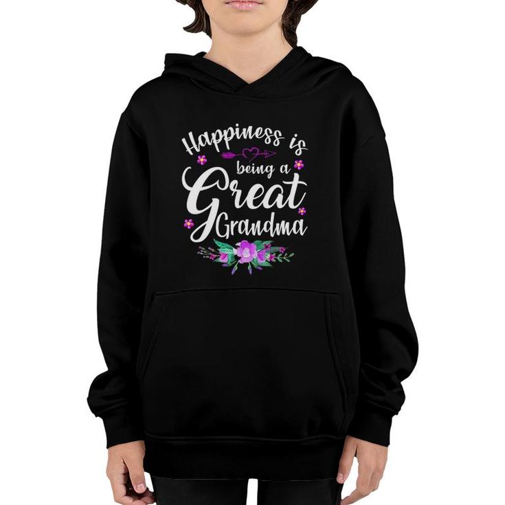 Happiness Is Being A Great Grandma Mother's Day Gift Youth Hoodie