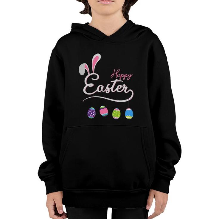 Happy Easter Bunny Eggs Hunting Youth Hoodie