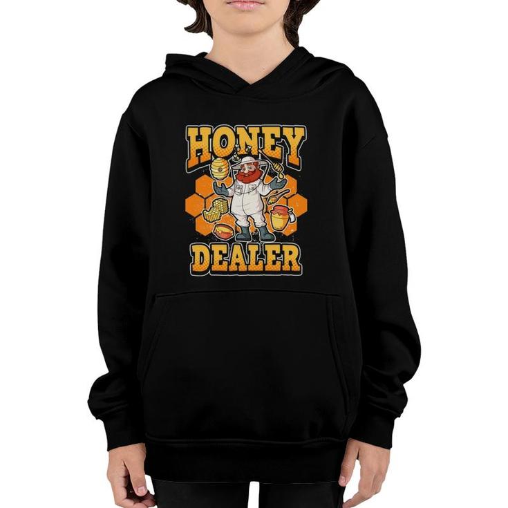 Honey Dealer Beekeeper Love Nature Honeycomb Youth Hoodie