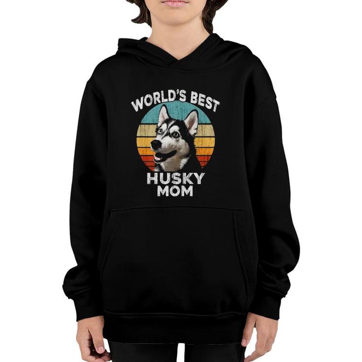 Huskie Mother's Day World's Best Husky Mom Dog Youth Hoodie