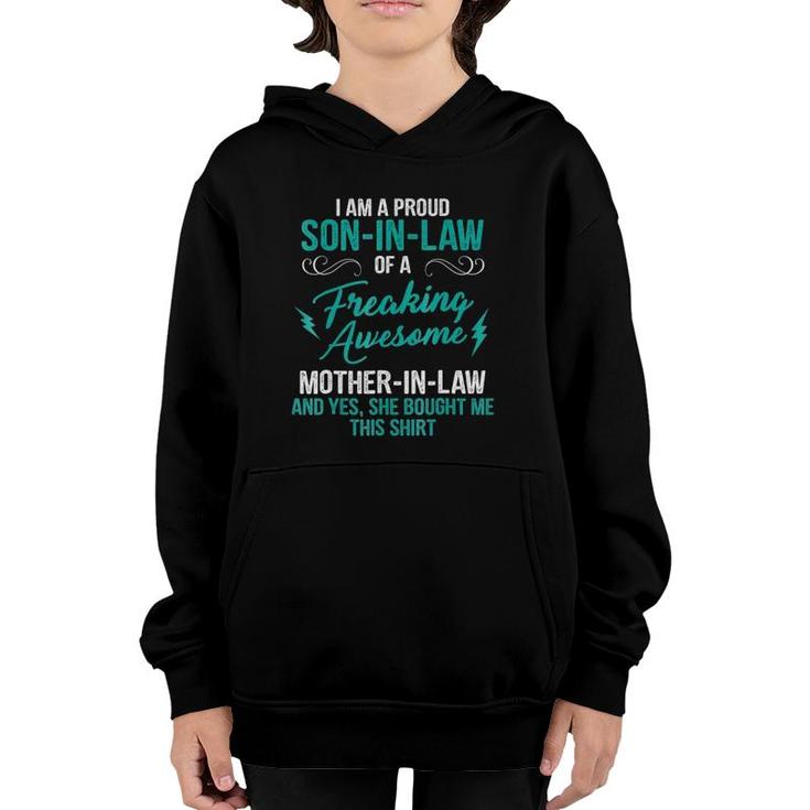 I Am A Proud Son In Law Mother In Law Youth Hoodie