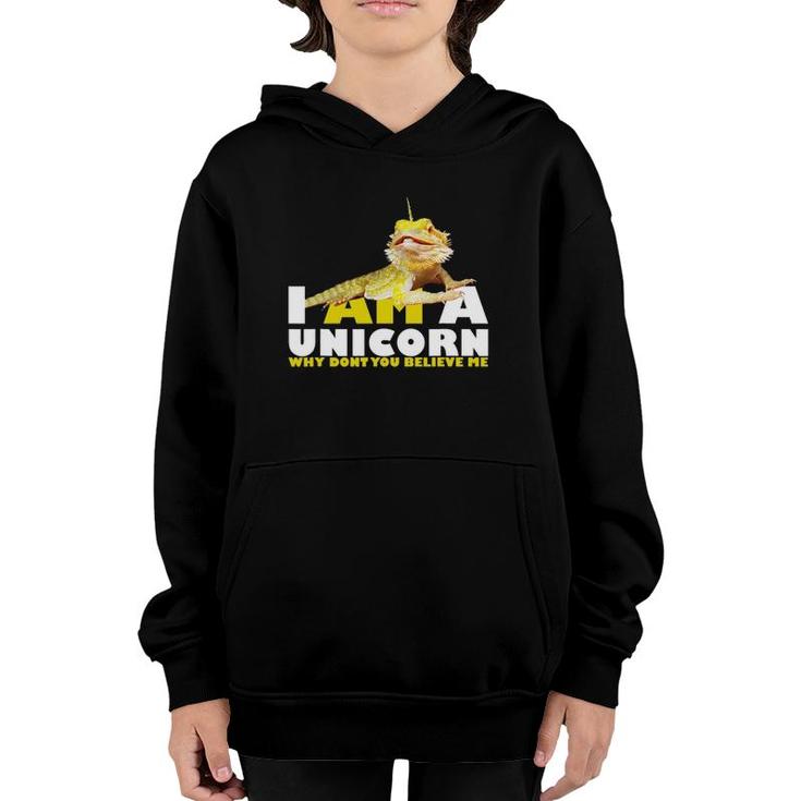 I Am A Unicorn Why Don't You Believe Me Bearded Dragon Youth Hoodie
