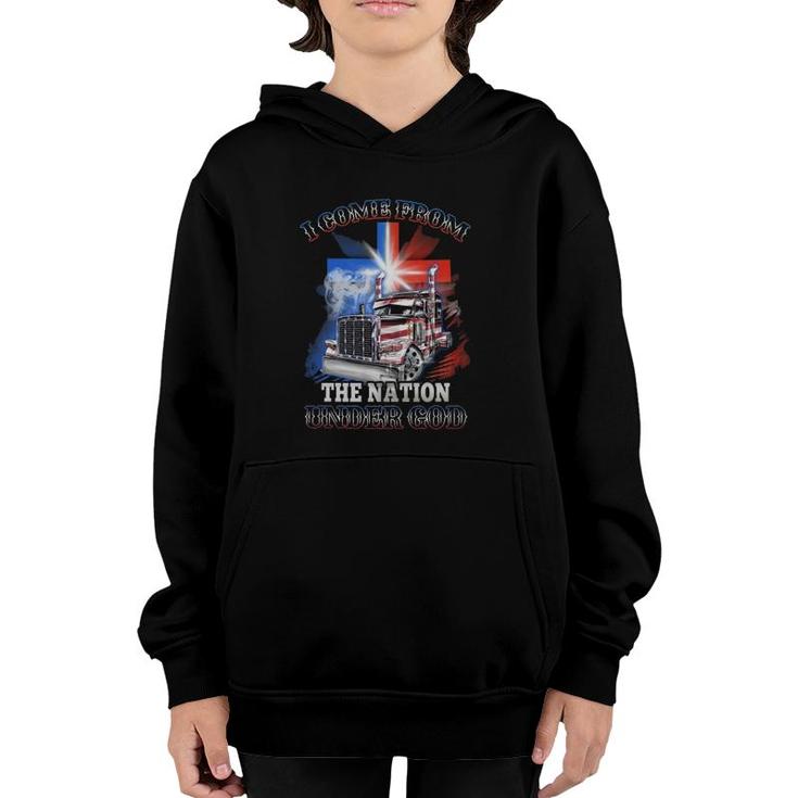 I Come From One Nation Under God Youth Hoodie