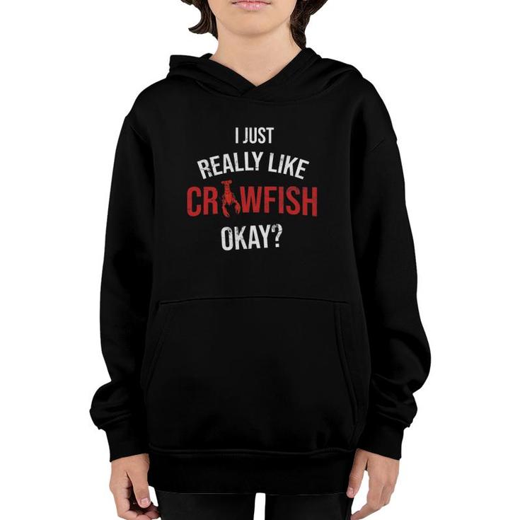 I Just Really Like Crawfish Crayfish Sea Food Crawfish Youth Hoodie