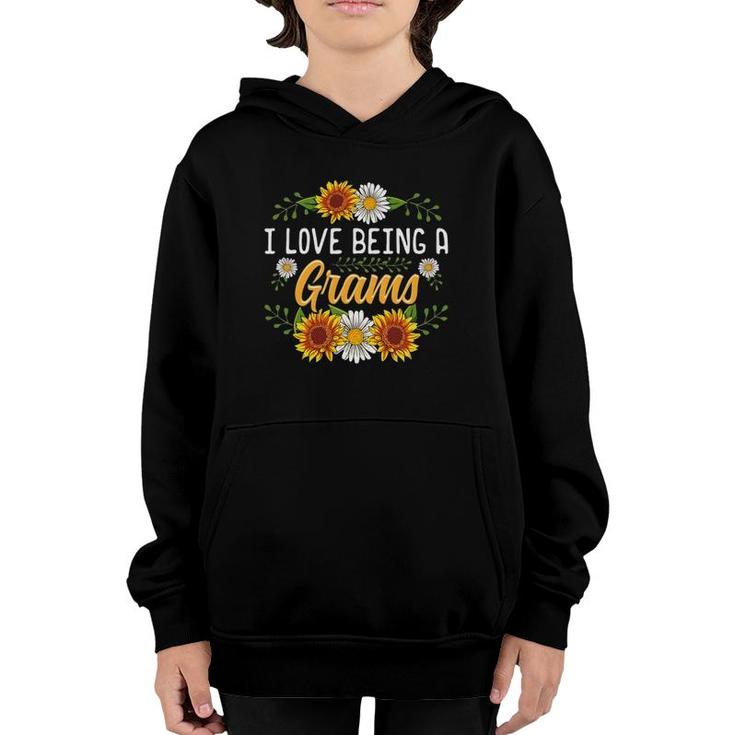 I Love Being A Grams  Sunflower Mother's Day Gifts Youth Hoodie