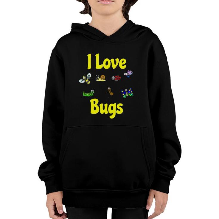 I Love Bugs Insects Fans Youth Hoodie