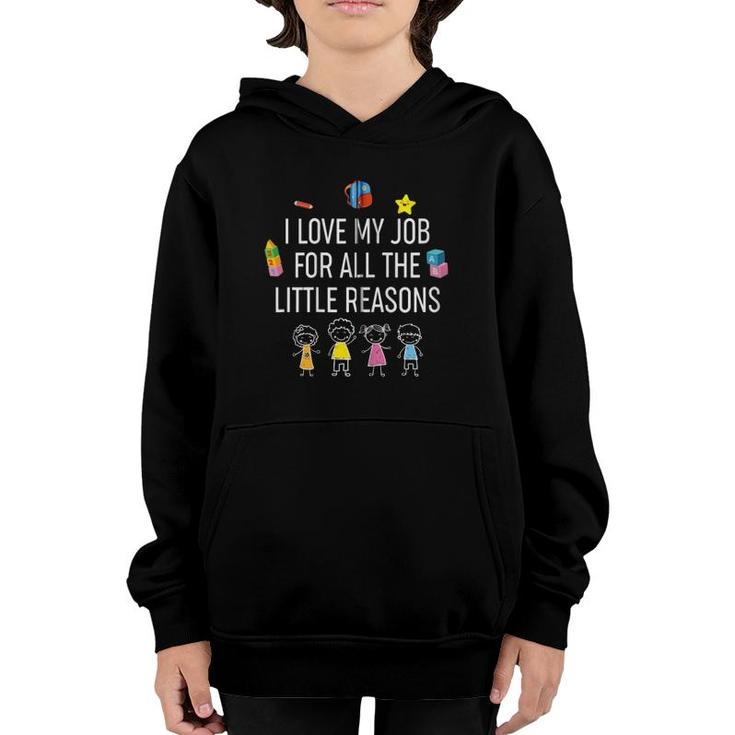 I Love My Job For All The Little Reasons Zip Youth Hoodie