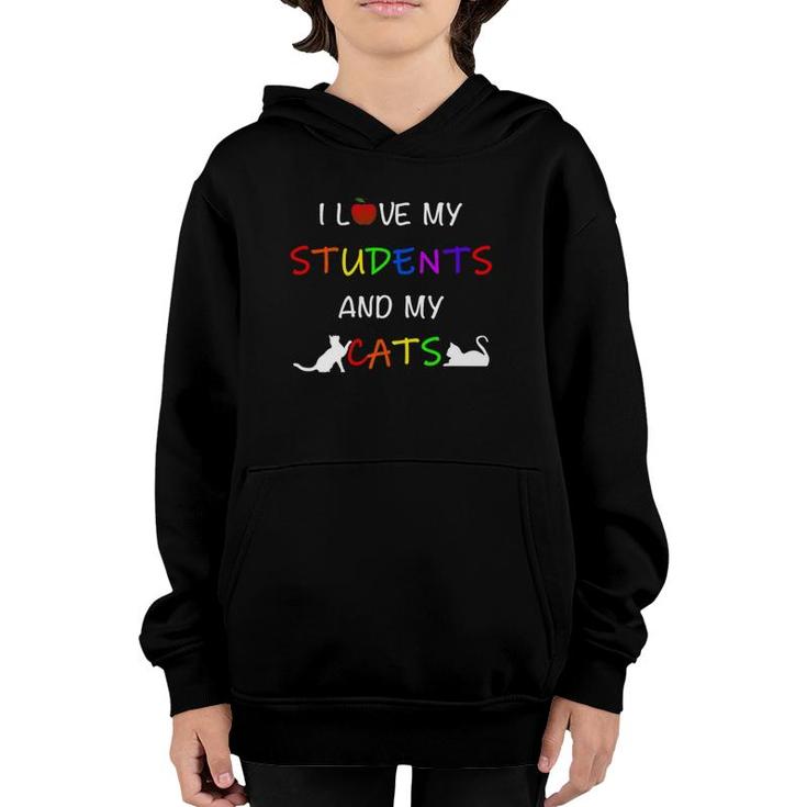I Love My Students And My Cats Cute Teacher Cat Youth Hoodie