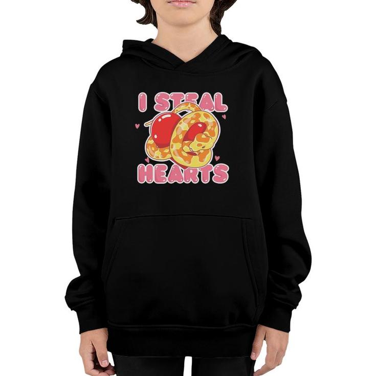 I Steal Hearts Ball Python Snake Youth Hoodie