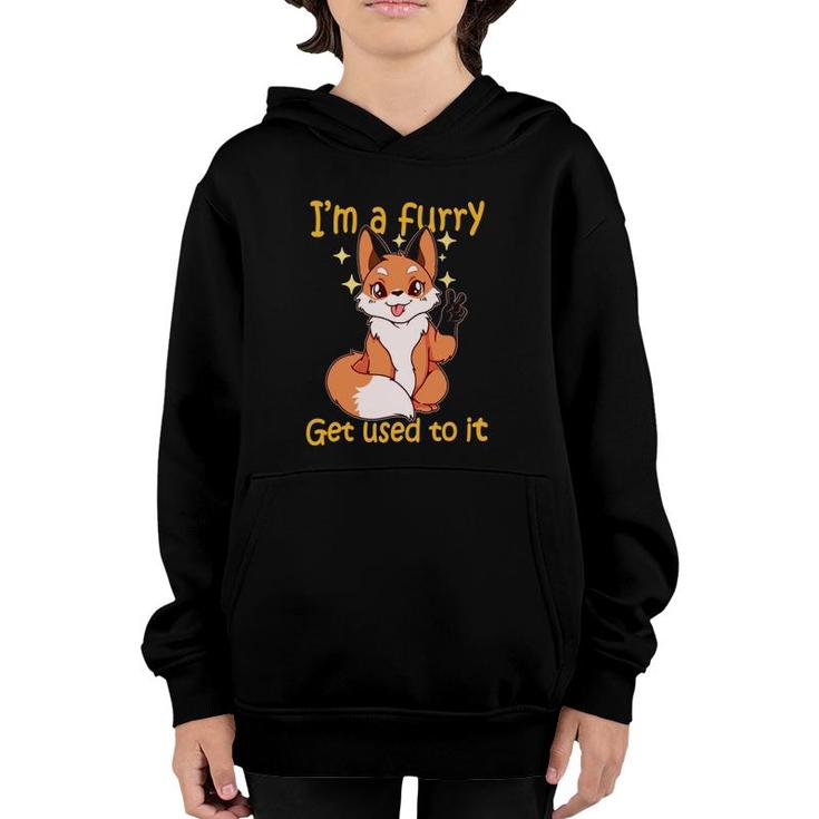 I'm A Furry Get Use To It Furry Gift Furry Youth Hoodie