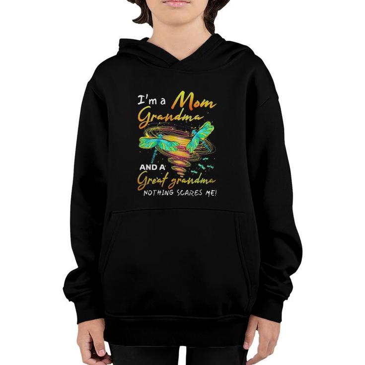 I'm A Mom Grandma And A Great Grandma Nothing Scares Me Cute Youth Hoodie