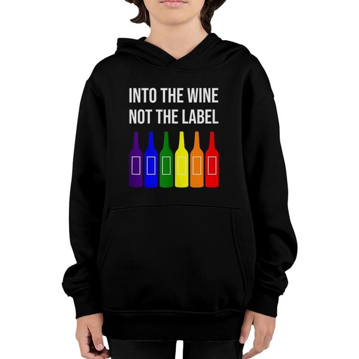 Into The Wine Not The Label Lgbtq Rainbow Gay Pride Month Tank Top Youth Hoodie