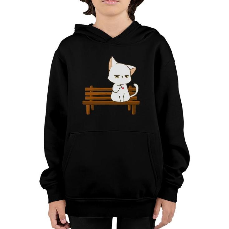 It Hurts Right Here In My Meow Meow Youth Hoodie