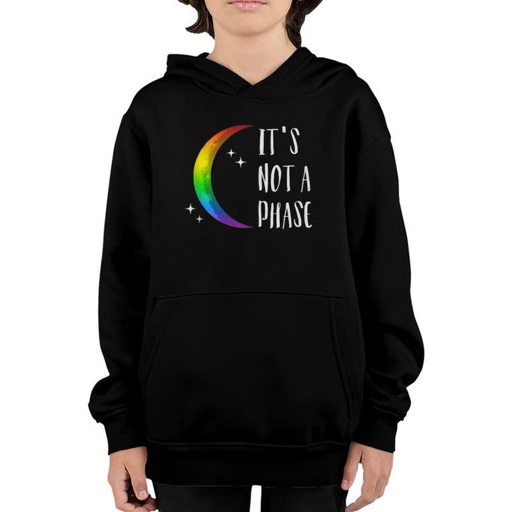 It's Not A Phase Halfmoon Gay Pride Lgbt  Youth Hoodie