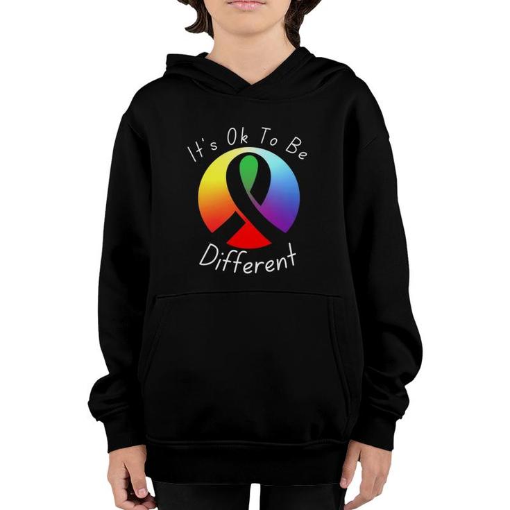It's Ok To Be Different Cute Autism Awareness Gifts For Teachers And Students Youth Hoodie