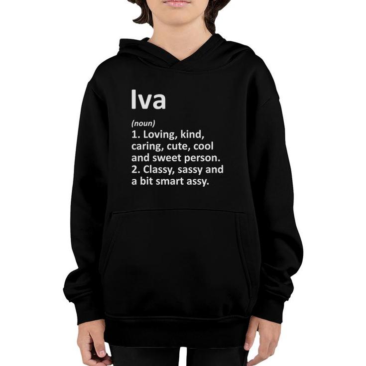 Iva Definition Personalized Name Funny Birthday Gift Idea Youth Hoodie