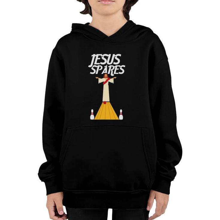 Jesus Spares Bowling Player Lover Youth Hoodie