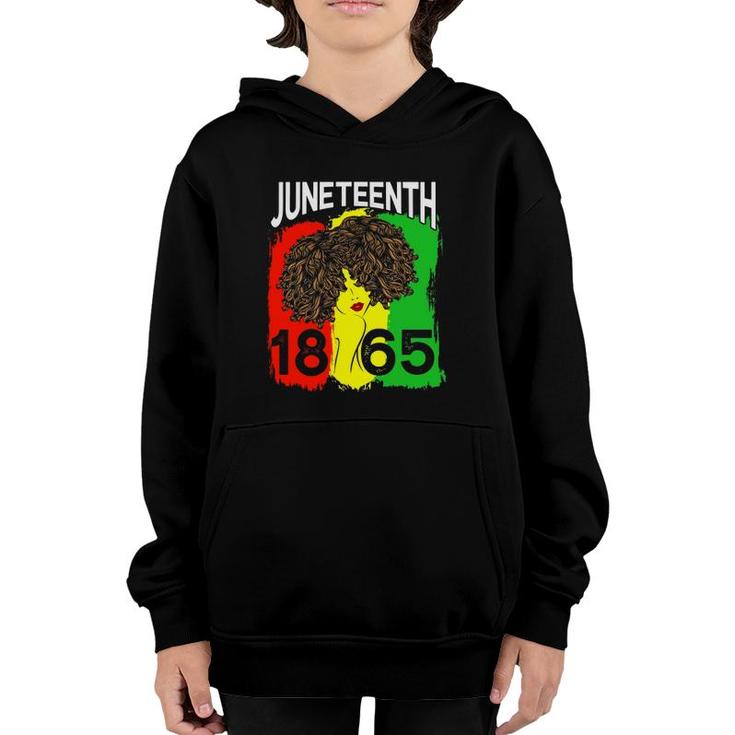 Juneteenth 1865 Is My Independence Day Black Women Black Pride Pan-African Colours Youth Hoodie
