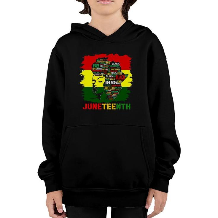 Juneteenth Independence Day - African Flag Black History Tee Youth Hoodie