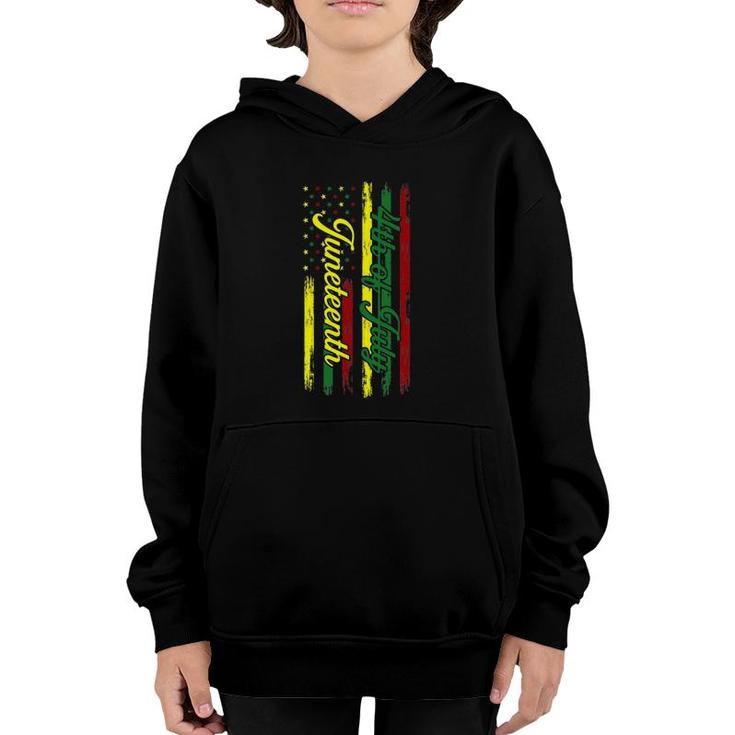 Juneteenth Not 4Th July Black Women Independence Day Youth Hoodie