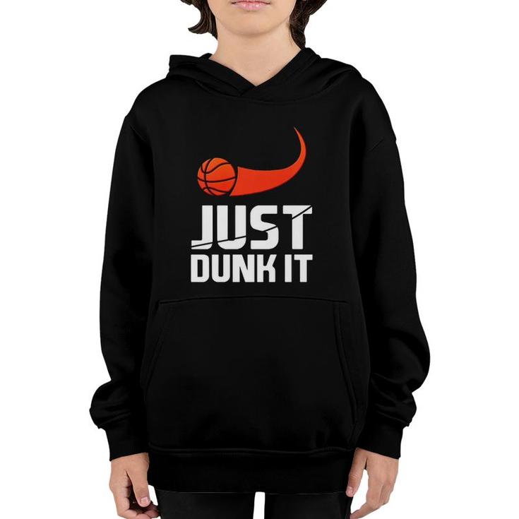 Just Dunk It Basketball Player Slam Dunk Youth Hoodie