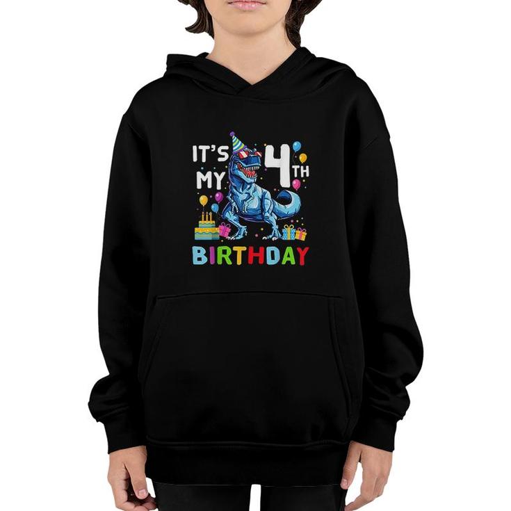 Kids Its My 4th Birthday Happy 4 Year  Youth Hoodie
