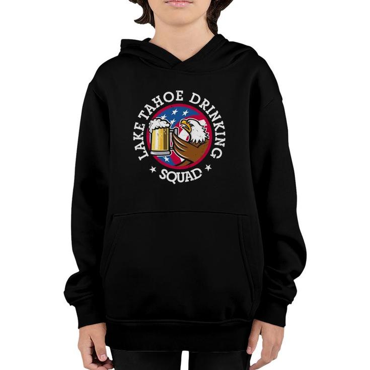 Lake Tahoe Drinking Squad July 4Th Party Costume Beer Lovers Youth Hoodie