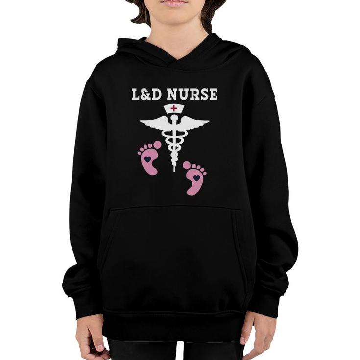 L&D Labor And Delivery Nurse Caduceus Youth Hoodie