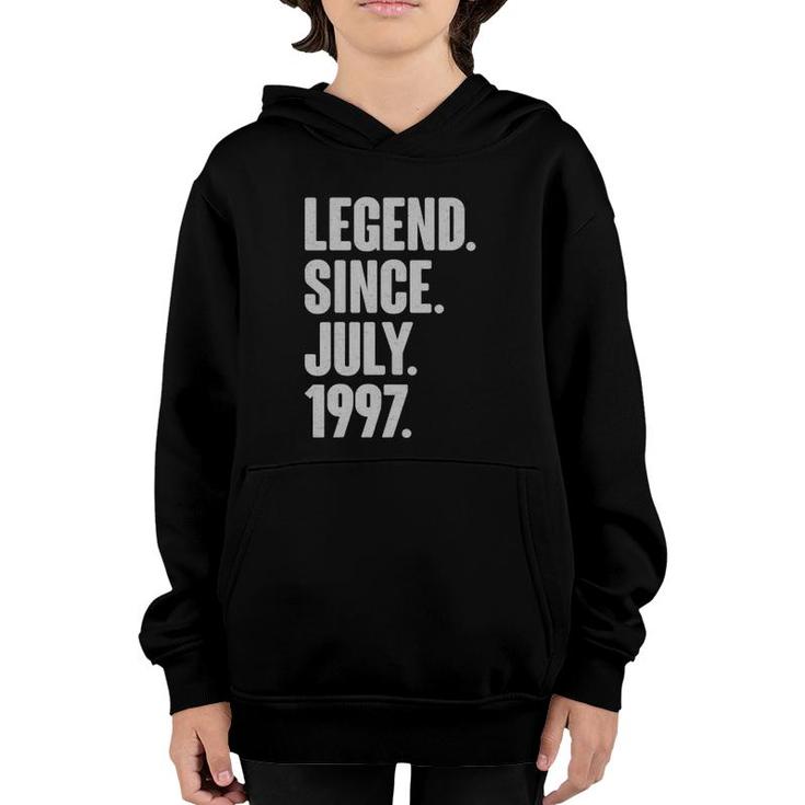Legend Since July 1997 Birthday Gift For 25 Years Old Man Youth Hoodie