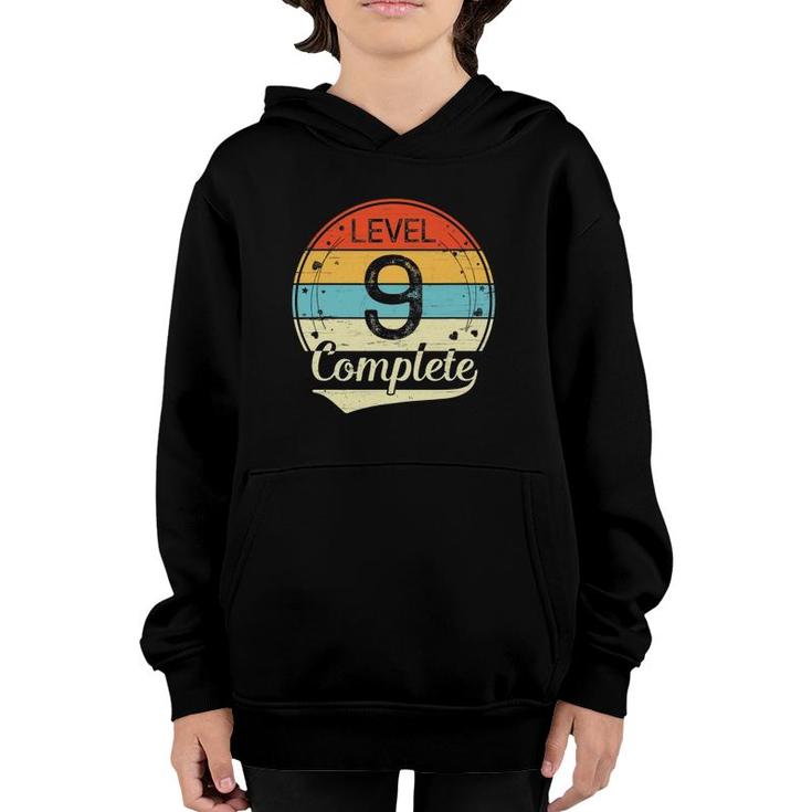Level 9 Complete 9Th Wedding Anniversary Gift Him Her Youth Hoodie