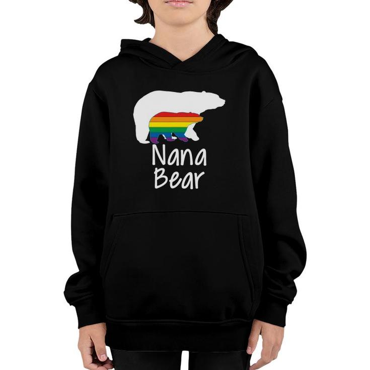 Lgbt Nana Bear Mothers Gay Lesbian Pride Rainbow Youth Hoodie