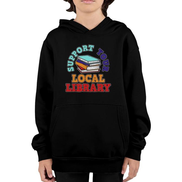 Library Book Reading Librarian Bookworm Gift Youth Hoodie