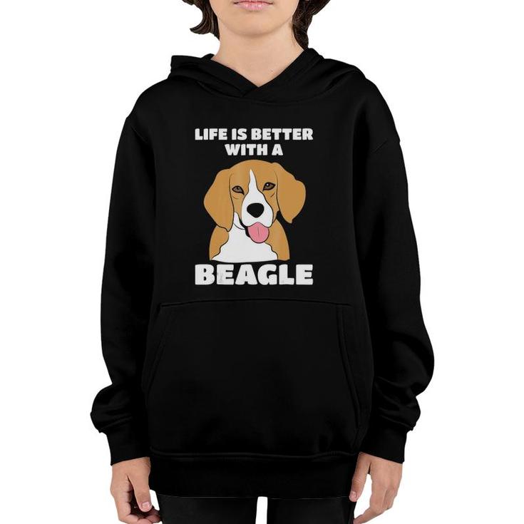 Life Is Better With A Beagle Lovers Gifts Funny Beagle Youth Hoodie