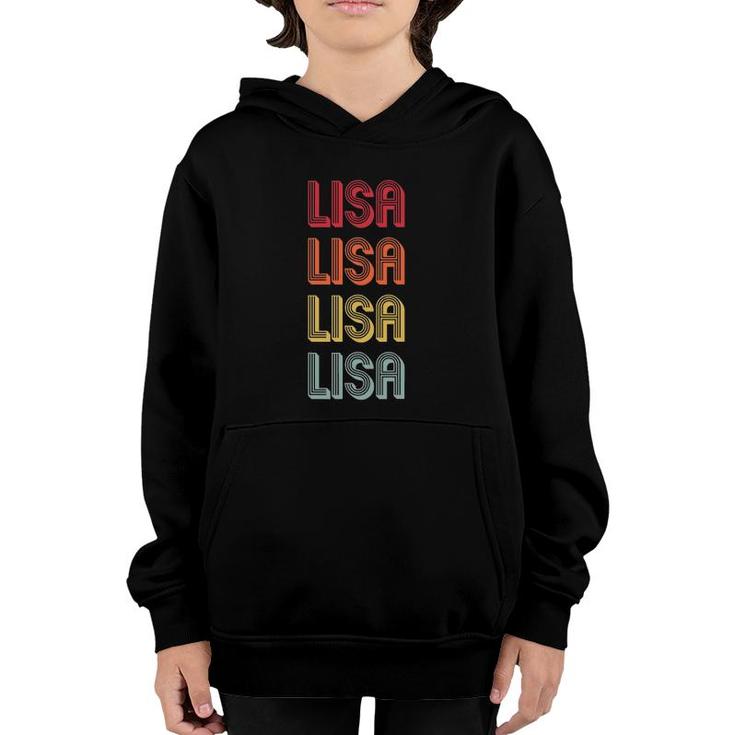 Lisa Gift Name Personalized Retro Vintage 80S 90S Birthday Youth Hoodie