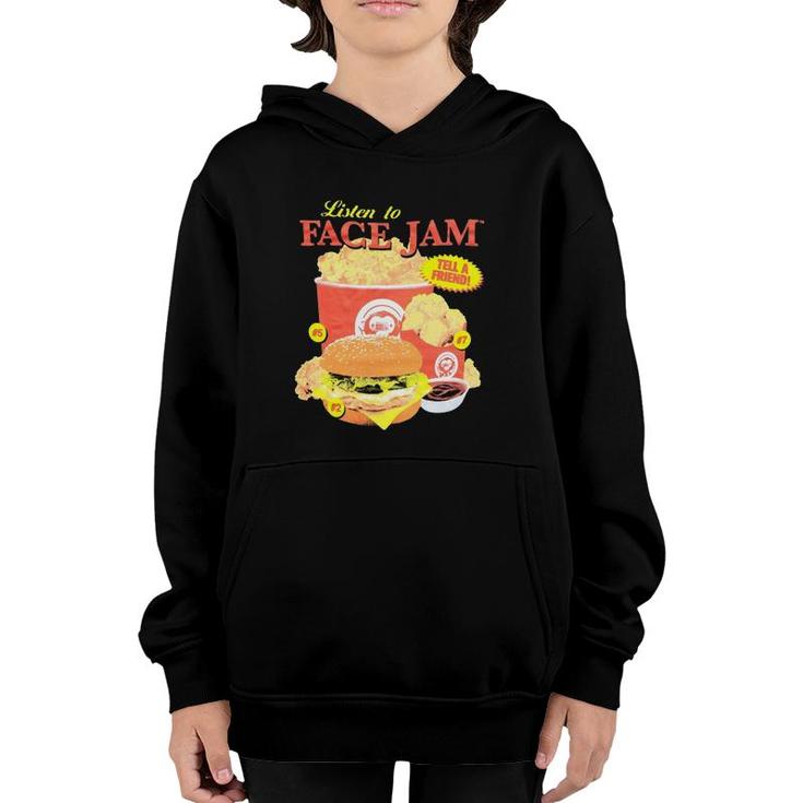 Listen To Face Jam Chicken Youth Hoodie
