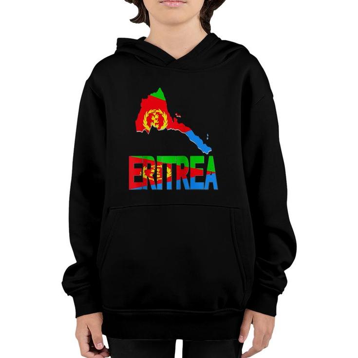 Love Eritrea With Eritrean Flag In Eritrea Map Eritrea Pride Raglan Baseball Tee Youth Hoodie