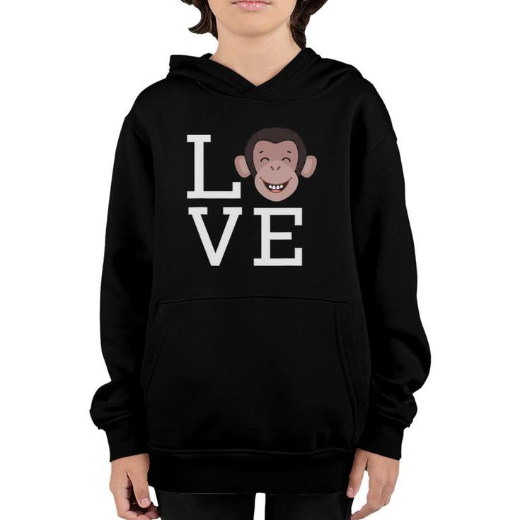 Love Monkey - Jungle Animal Outfit Monkey Lovers Gift Youth Hoodie