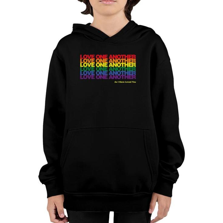 Love One Another Rainbow Solid Youth Hoodie