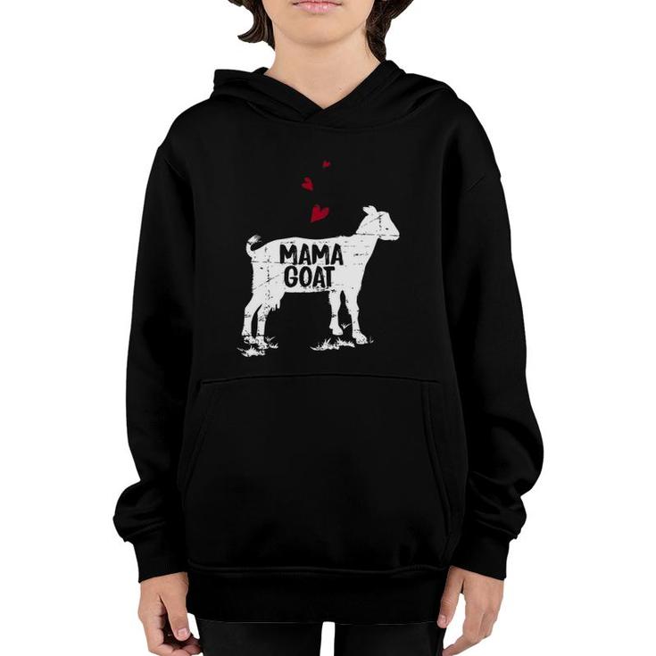 Mama Goat Design Farmer Goat Lover Gift Youth Hoodie