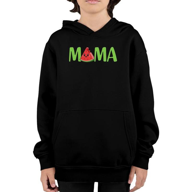 Mama Happy Mother's Day Proud Mama Watermelon Fruit Lover Youth Hoodie