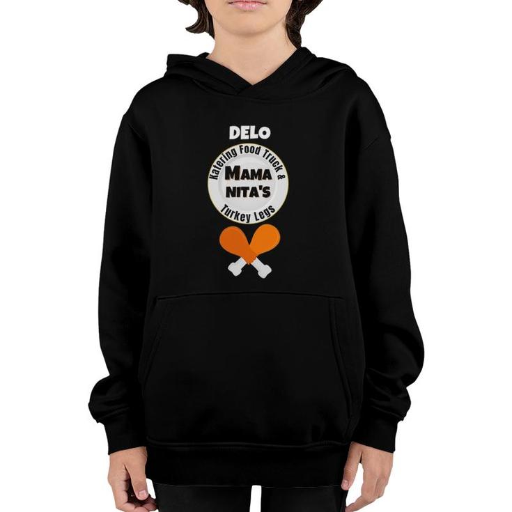Mama Nita's Katering Food Truck And Turkey Legs - Delo Youth Hoodie