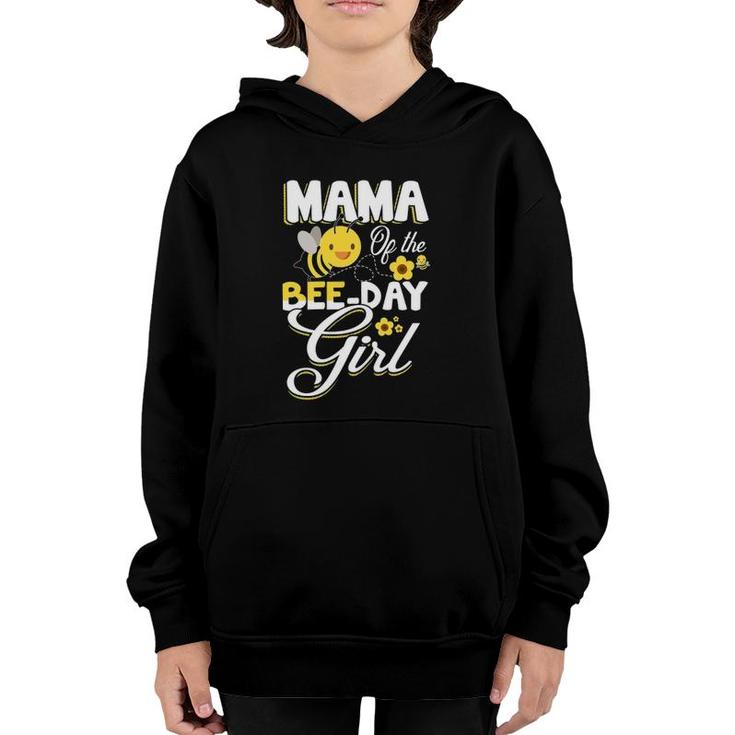 Mama Of The Bee Day Girl Bee Birthday Party Theme Youth Hoodie