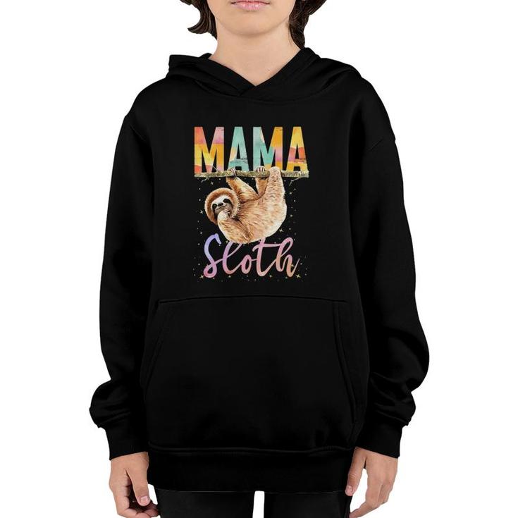Mama Sloth Mom Happy Mother's Day Youth Hoodie