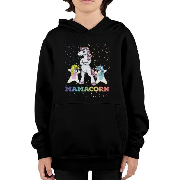 Mamacorn Unicorn Mama Unicorn Girl Unicorn Mom Mamacorn Youth Hoodie